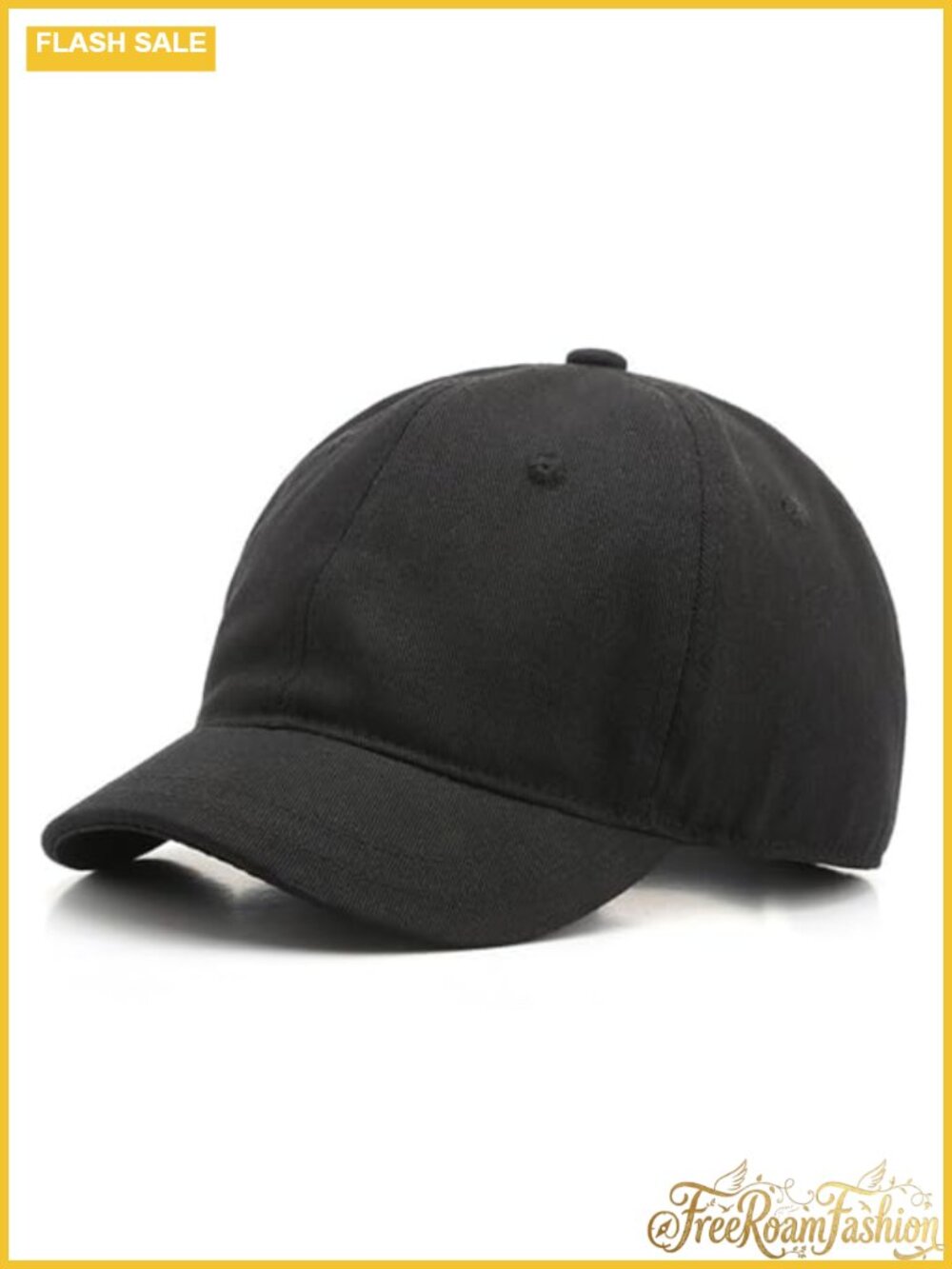 Short Brim Soft Cotton Baseball Cap Adjustable Washed Low Profile Dad Hat
